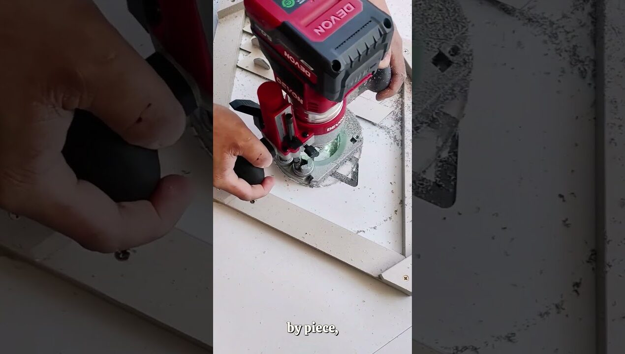 Perfect make pattern with router #woodworking #tools #skills #shorts #diy #ideas #satisfying