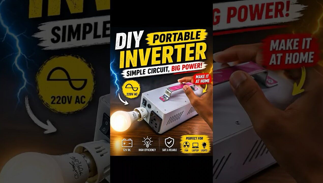 DIY Portable Inverter At Home Part-3 | Wiring & Setup Process⚡️ #howtomake #diy #youtubeshorts
