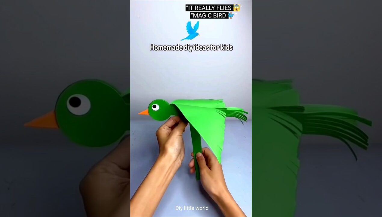 🕊️ DIY Flying Bird Paper Toy 😱 | 100% Works Magic Trick for kids #kidsfun #craft #shorts #papercraft