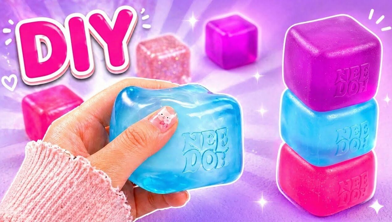 How to make viral NeeDoh Cube at home / Paper craft / Easy ideas / DIY school project/ art and craft