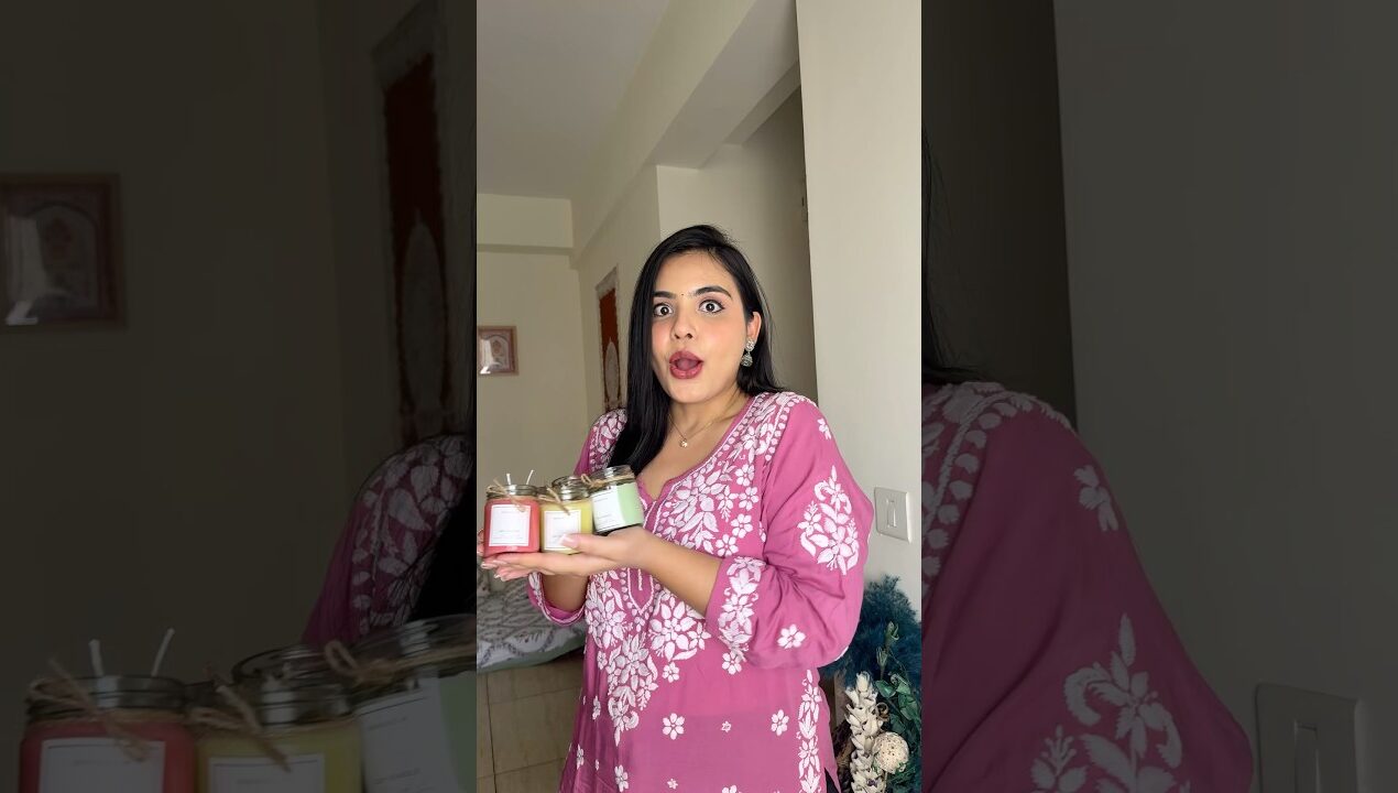 Trying out *DIY Candle Making Kit* 😳🌸✨ #diy #shorts