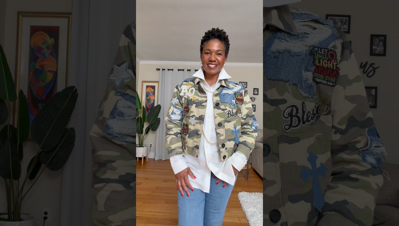 Turning a simple jacket into a statement piece! #diy #patchjacket #fashion #creative