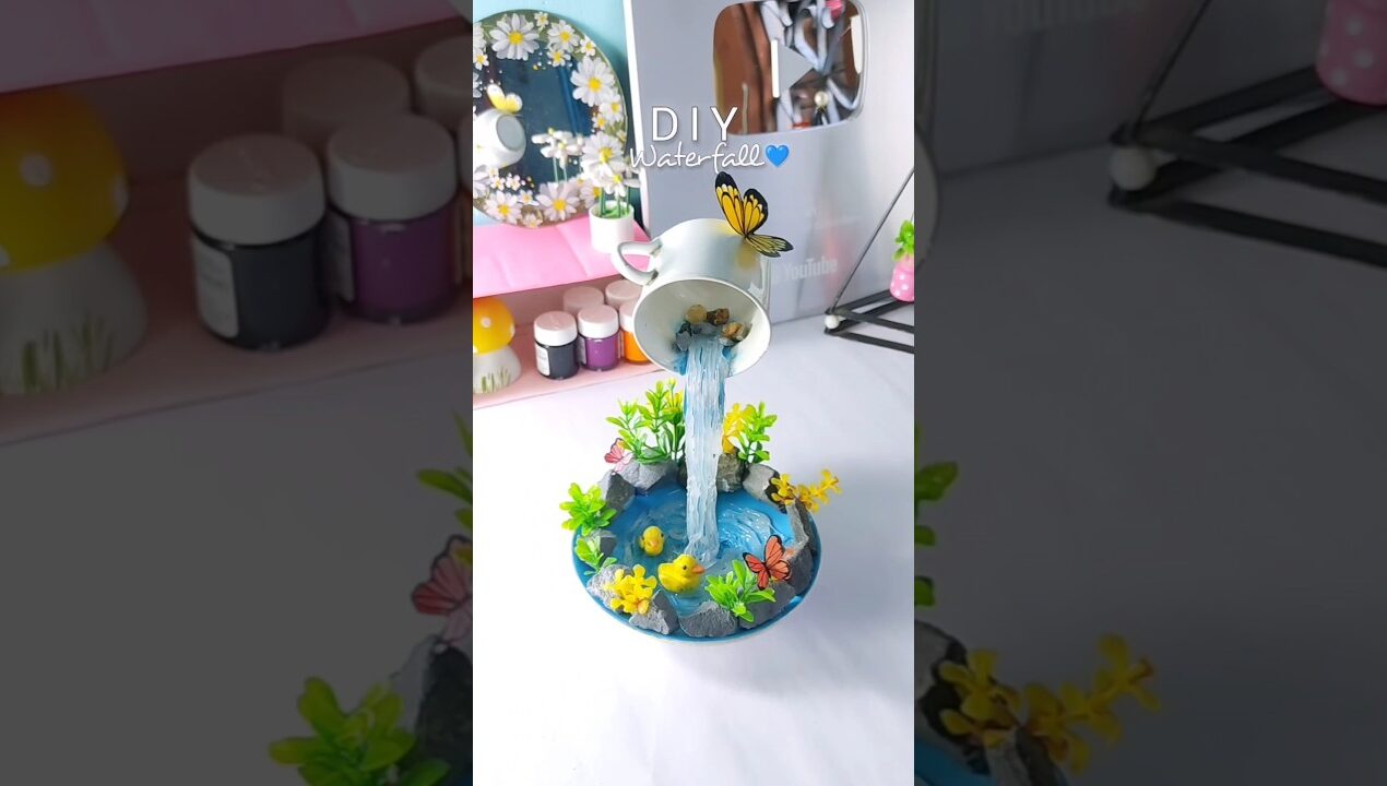 Diy easy waterfall #diy #youtubeshorts #craft