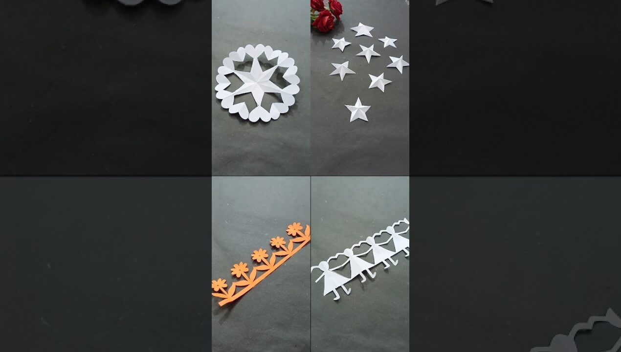 easy 1 min paper craft ideas paper Star doll making idea #diy #craft #youtubeshorts #shorts #art