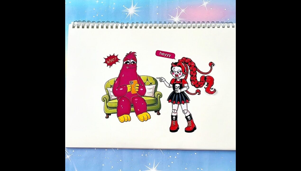 Poppy Playtime 5 – LILY LOVEBRAIDS X RORY_Sticker Book DIY #poopyplaytime #lily #rory #diy