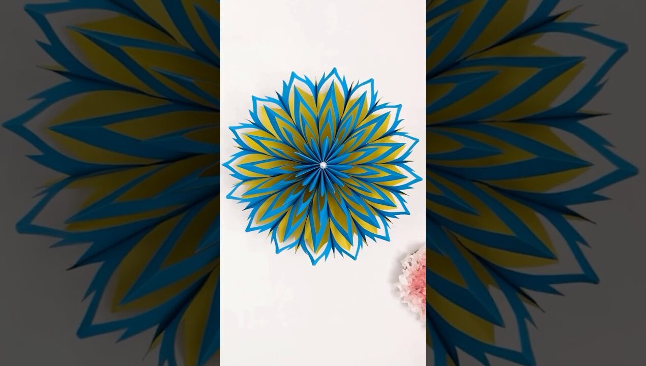 DIY 3D Paper Snowflake | Paper decoration crafts #snowflake #christmasdecor #papercraft
