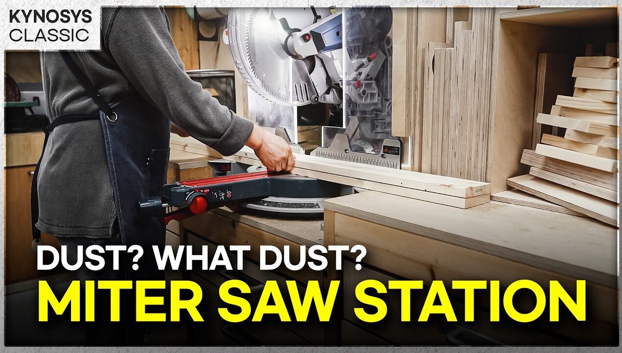 ZERO DUST Miter Saw Station! A Must-Have for Your DIY Workshop │ DIY   [INTL. SUB]