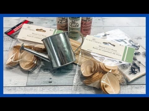 Spring Decor DIY || Dollar Tree Wooden Roses || Just 1 Easy Craft