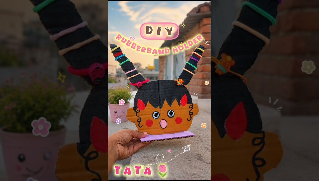 Diy Rubberband Holder Craft Idea In My Style😱👧🏽🦄✨ #diy #diyideas #handmade #viral #shorts #tumpa