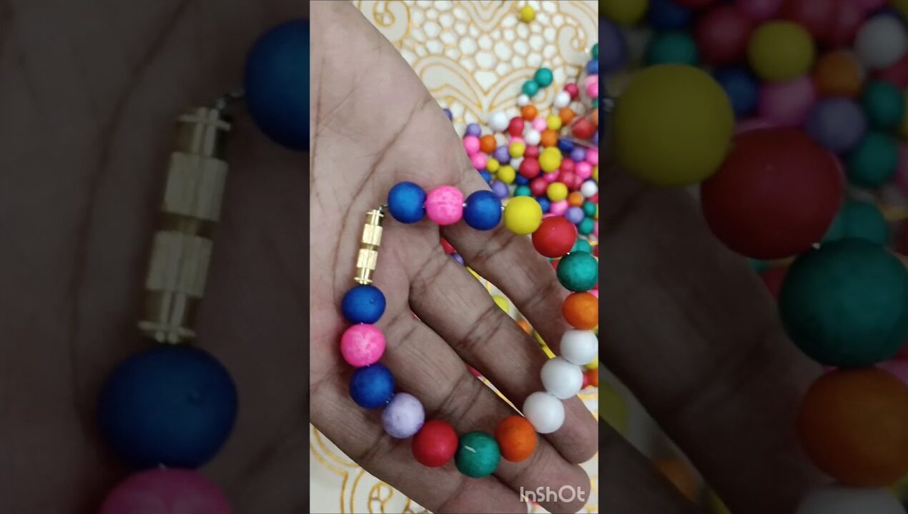 Thermocol Balls Craft #viralvideo #shortvideo thermocol Ball bracelet #diy #ideas #craft #shorts