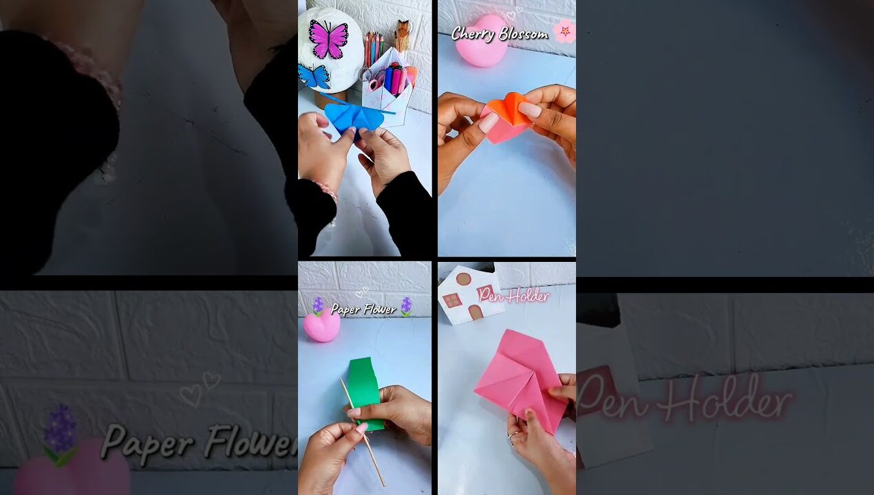 4 Easy Craft Ideas😛✨ #shorts #diy #art #craft #craftideas #handmade #pikuscrafterella #youtubeshorts
