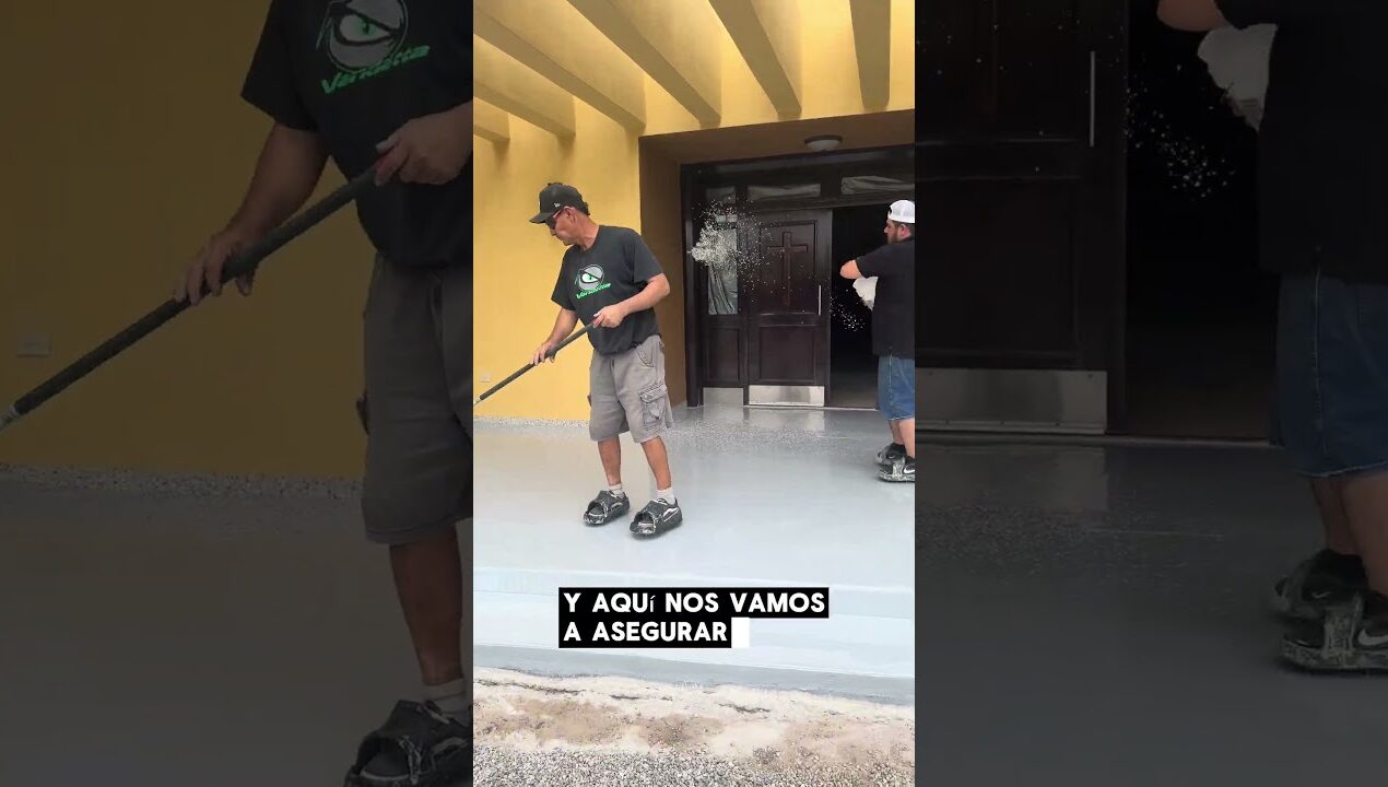 Instalación de epoxy flake professional #epoxyfloor #diy #epoxyresin