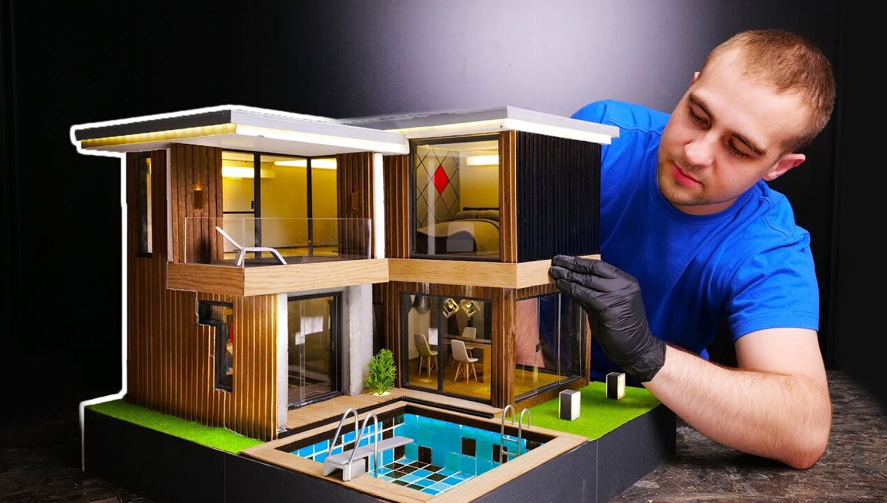 DIY MINIATURE HOUSE FROM LITTLE BRICKS AND CEMENT by 5-Minute Crafts