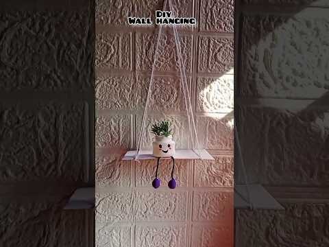Diy wall hanging 🌿✨|easy and cute diy ideas ✨💗|#diy #ytshorts #craft #shorts #homedecor #decor