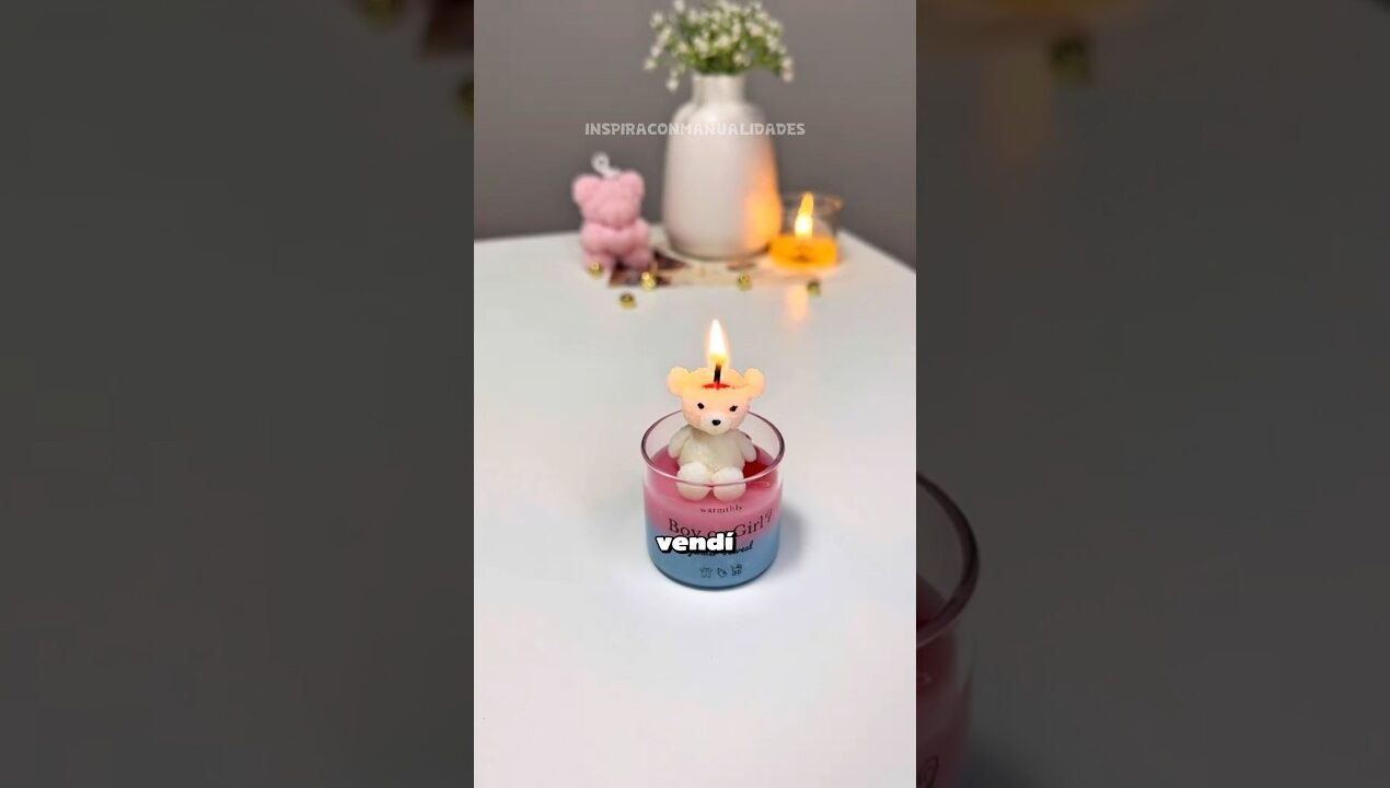 Vela revelación de genero #hechoamano #velas #candle #negociocreativo #diy #craft #candlemaking #fyp