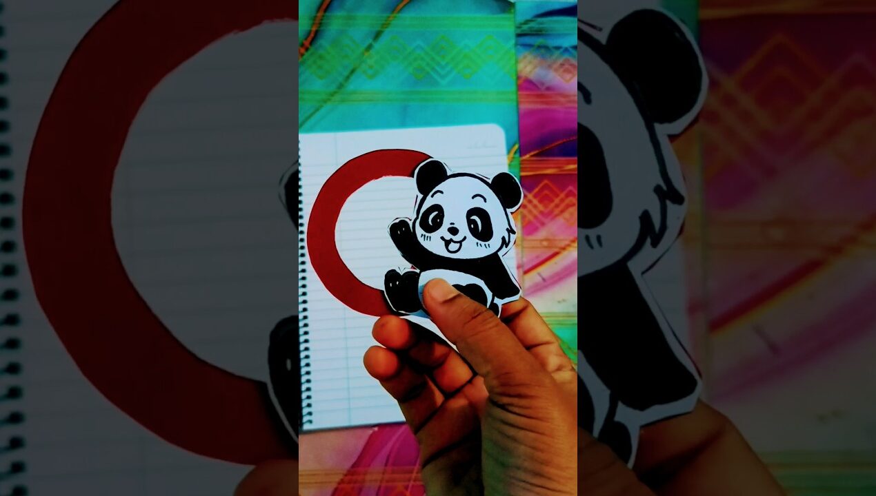 DIY Panda Bookmark paper Craft in Minutes! #diy #craft #art #shorts #viral #papercraft #easy #gift