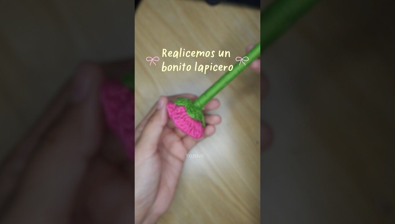 Lapicero tejido bonito #crochet #tutorial #diy #ideas #knitting #manualidades