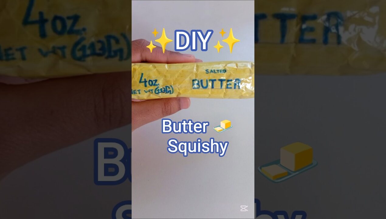 DIY Butter Squishy 😱🧈 #shorts #asmr #diy #squishy #shortvideo