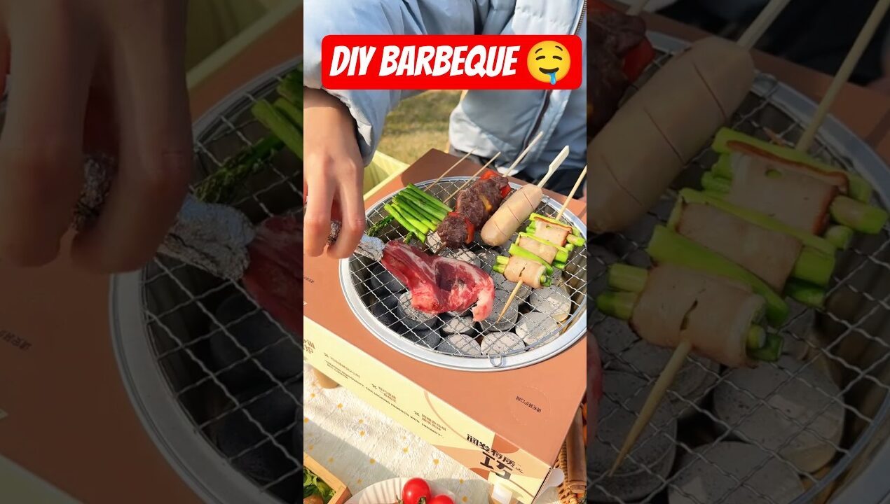 DIY Barbeque 🍖 #shorts #diyprojects #diygrill #diy #barbeque #outdoorcooking #diyideas #diybuild