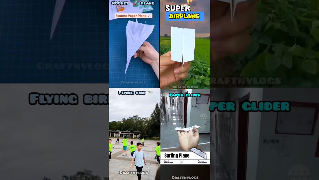 4 😱 amazing paper planes that fly far | how to make paper plane #shortfeed #diy #paperfold