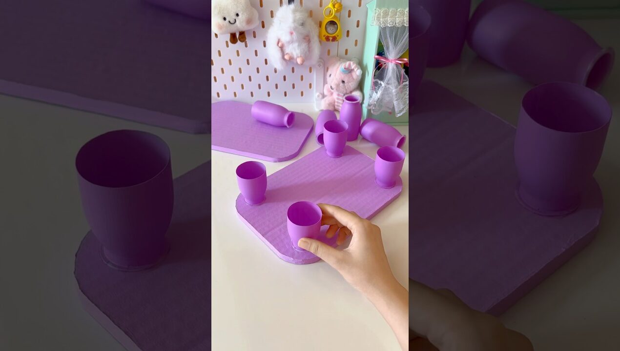 DIY kệ trưng bày 2 tầng #diy #shorts #youtubeshorts #craft