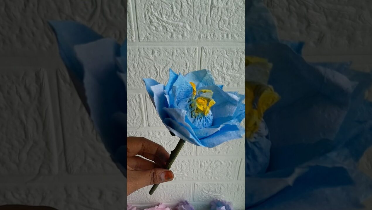 How to make water liye with tissue paper/ DIY water liye from towel paper #diy #paperflower #art