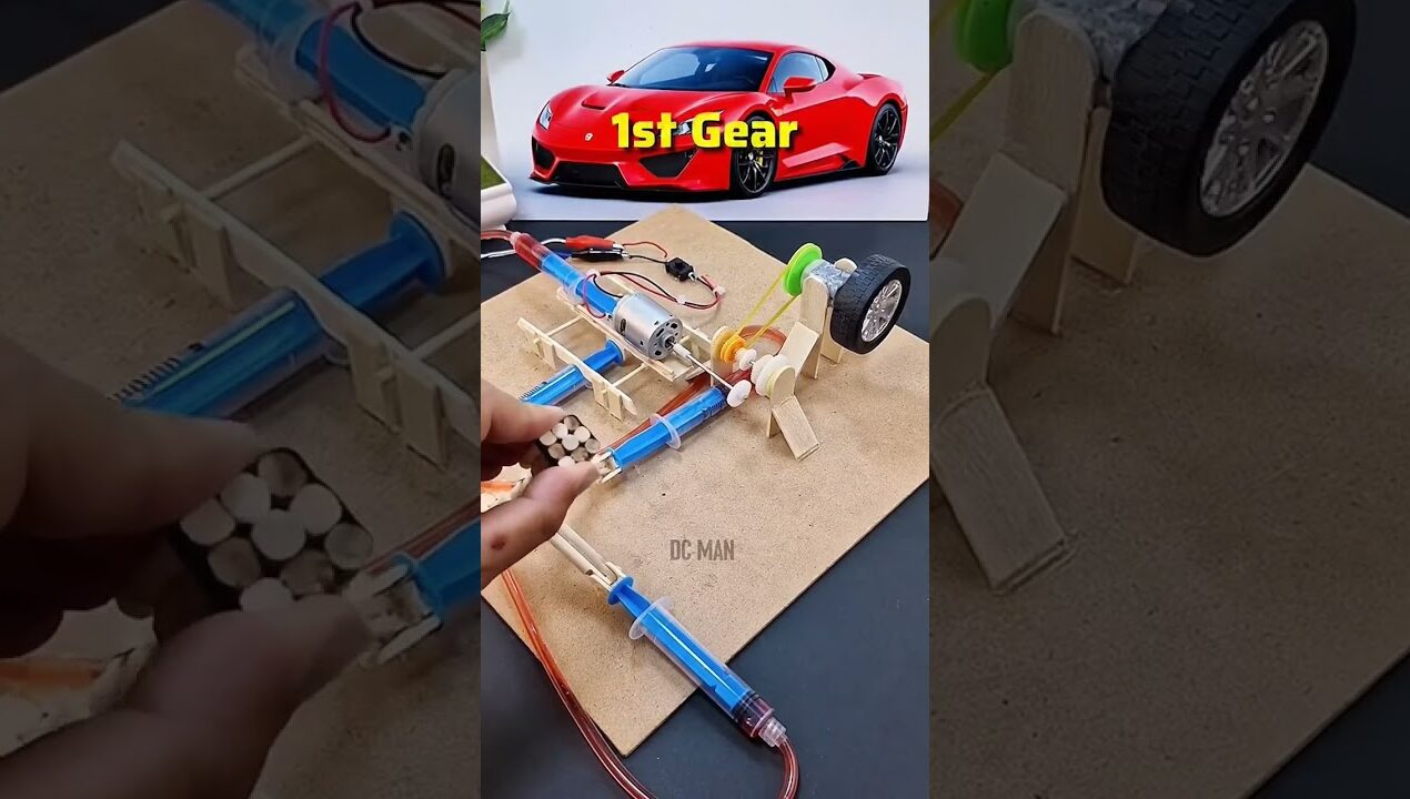 Explaining Project of Car Gear Mechanism 🔌⚡ #schoolproject#ideas#diy #new#amazing#simple #experiment
