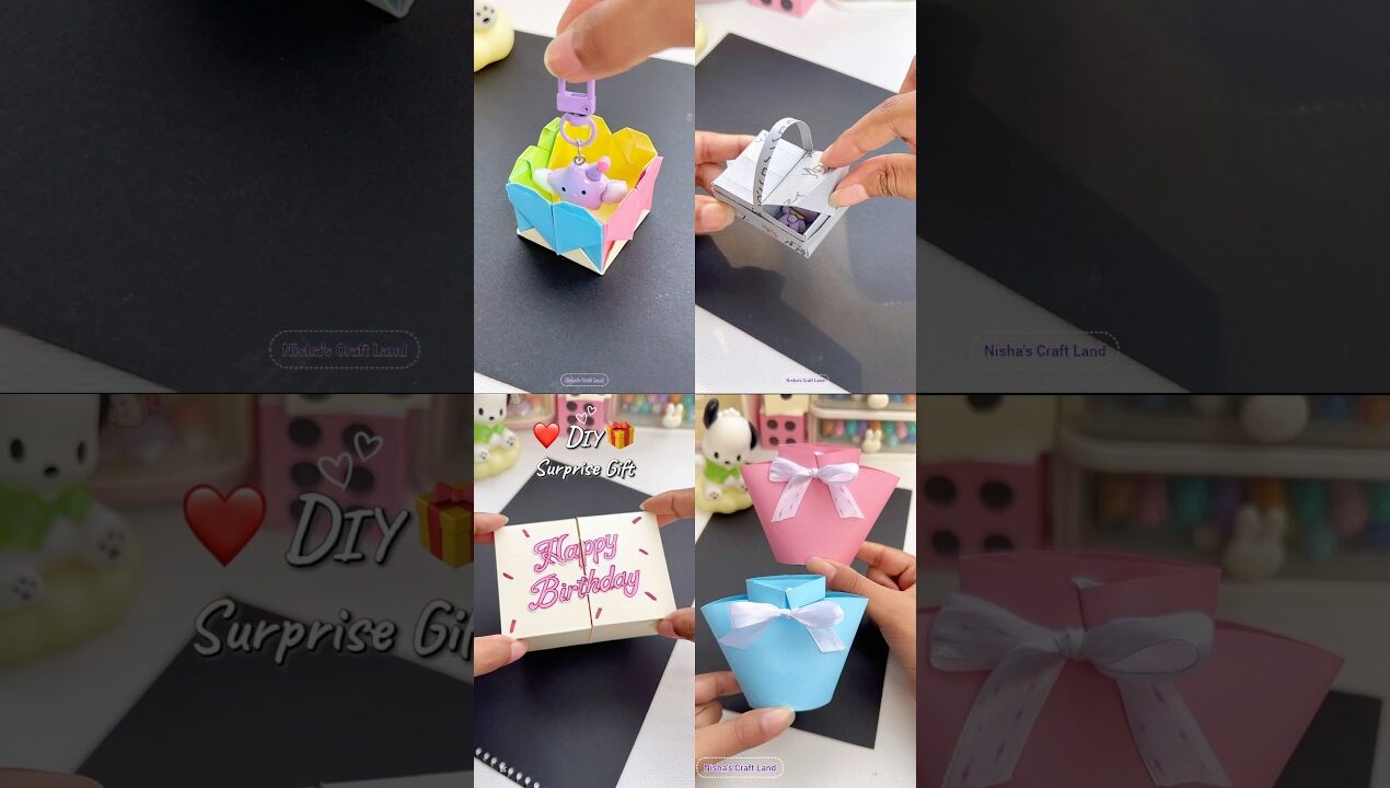 🤩 4 Creative craft ideas #diy #craft #diycraft #youtubeshorts #diyideas #art #cute