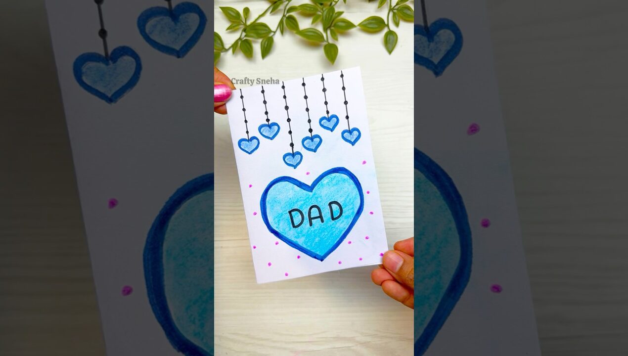 Easy Fathers Day Card Making At Home | Beautiful DIY greeting Card For Dad #cardmaking #diy