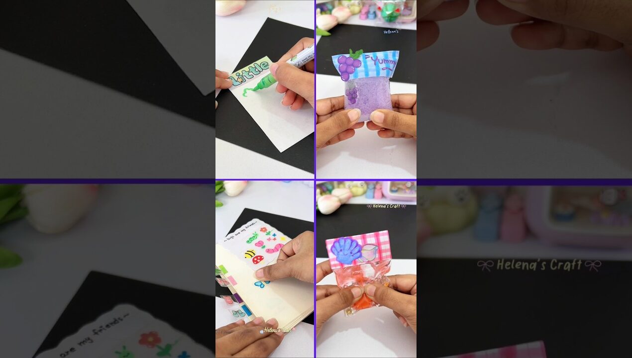 4 Creative Craft Ideas 🤩 #diy #craft #shorts #diyideas #helenascraft