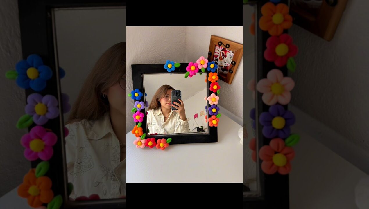 Decorando mi espejo con Foami moldeable #parati #diy #chicas #fyp #ideas #decoracion #decoration