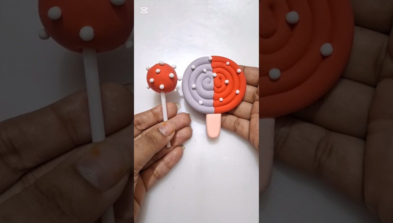 DIY idea 💞 how to make easily candy 🍭🍬 with super clay #trend #candy #funny #music #clay#viral