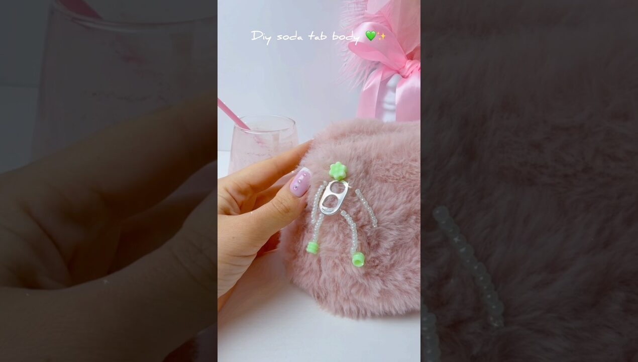 Cute Soda Tab DIY You Need to Try 🌸 Easy Craft gift keychain idea💚 #diy #viral #trending