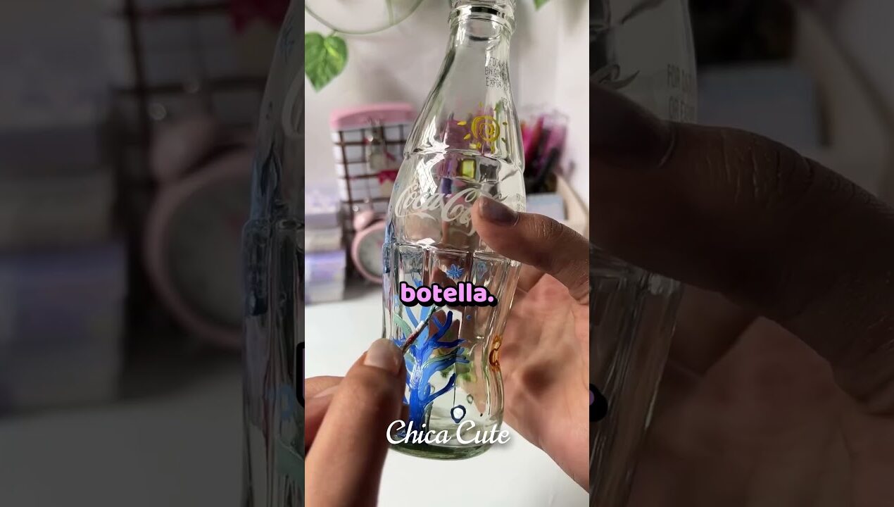 🌊🐠 Acuario mini DIY en una botellita de Coca-Cola😱✨ #DIY #Aesthetic #Viral #Shorts