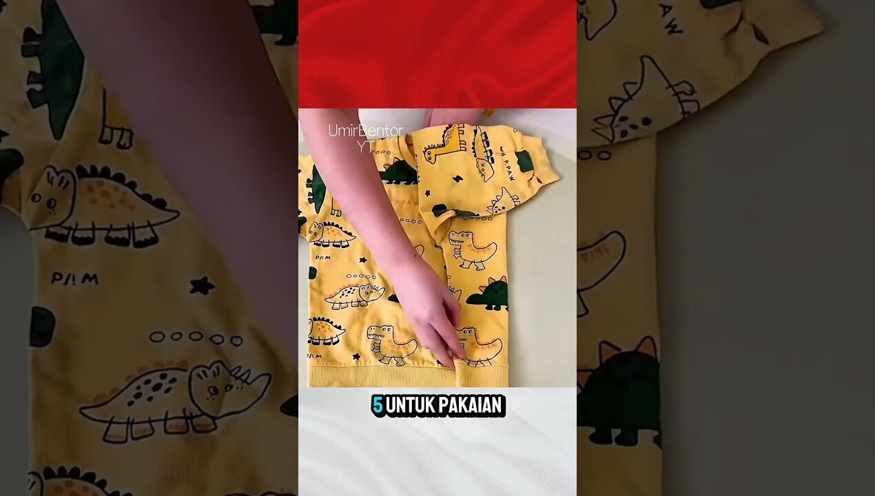 Trik sehari-hari untuk melipat pakaian #shorts #tricks #tipspraktis #lifehacks #diy