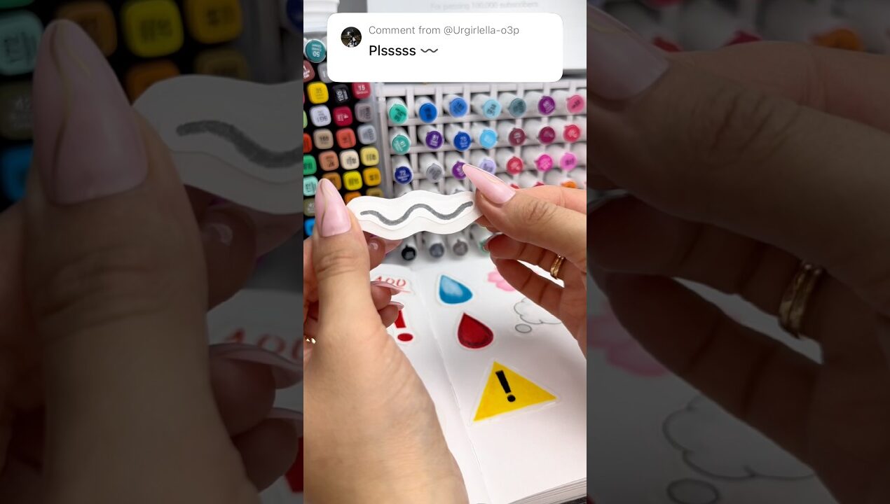 POV: I Made Their Comment Into Art 💭 #diy #art #craft #drawing #youtubeshorts #sticker #cuteart