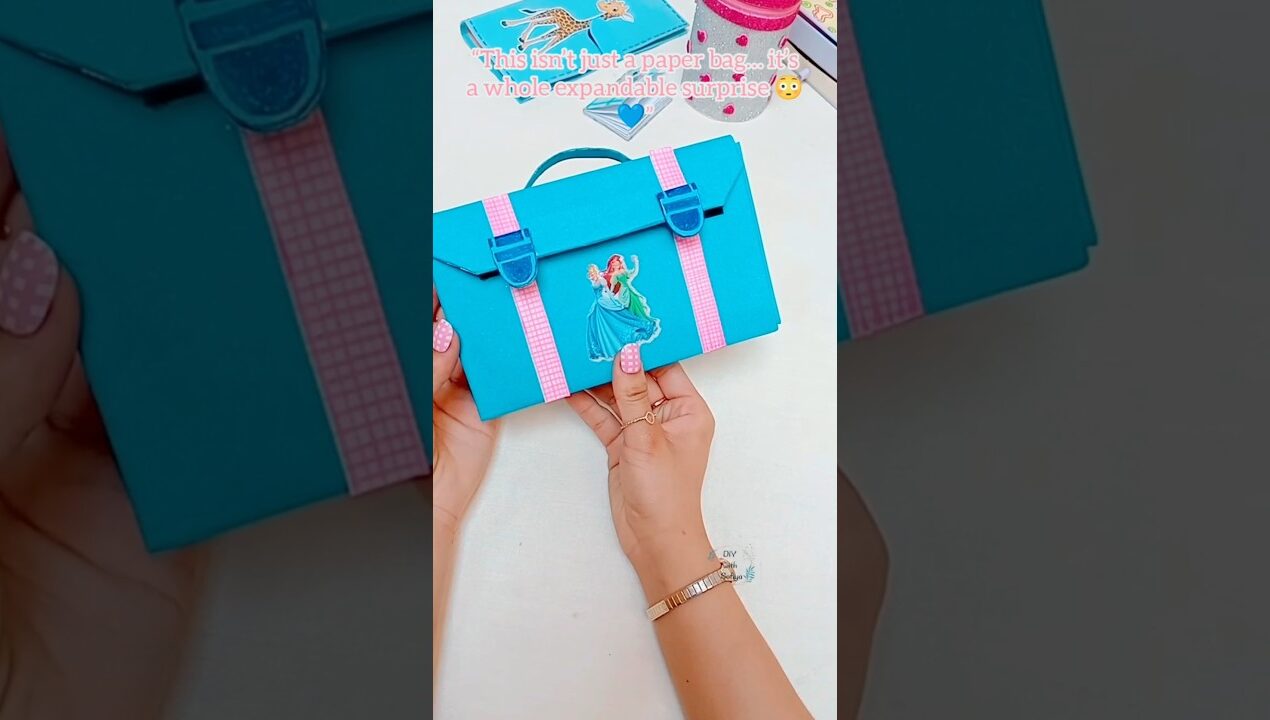 DIY Expandable Stationery Bag Tutorial ✨ Cute Vintage Folder Organizer Idea