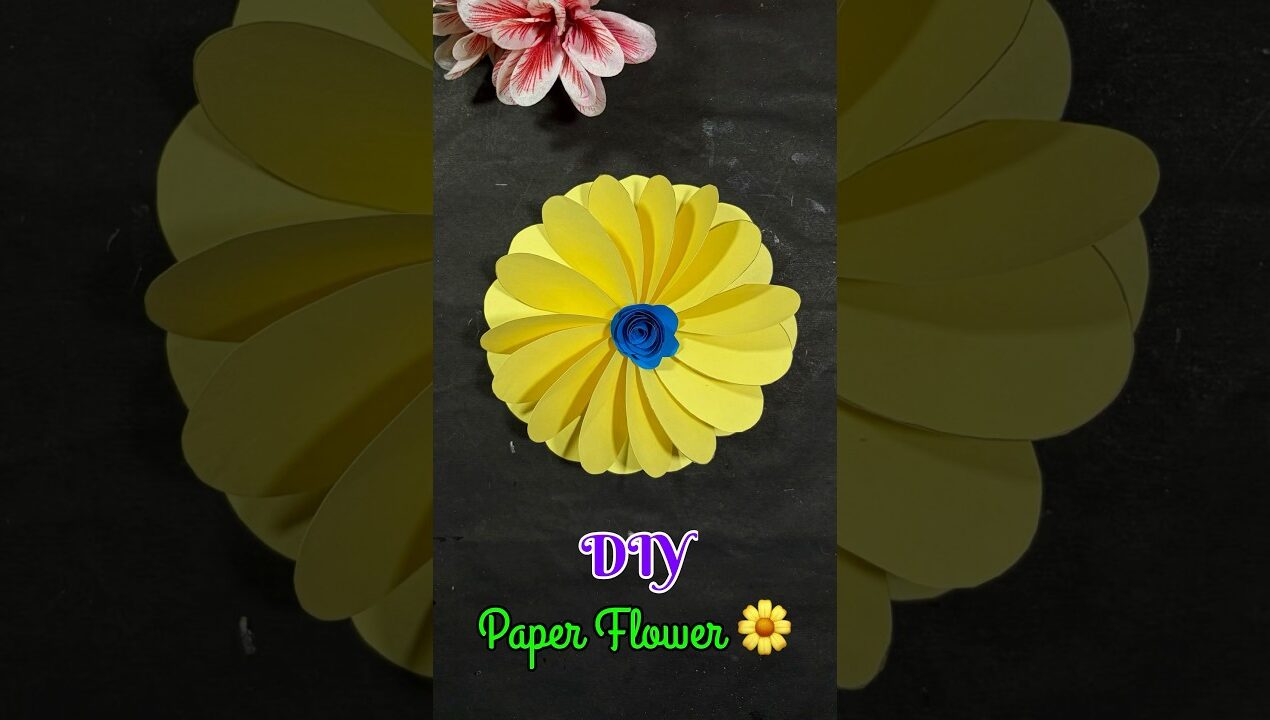DIY Paper Flower 🌼 | Paper Flower Craft Ideas #shorts #paperflower #diy #craftideas #aesthetic