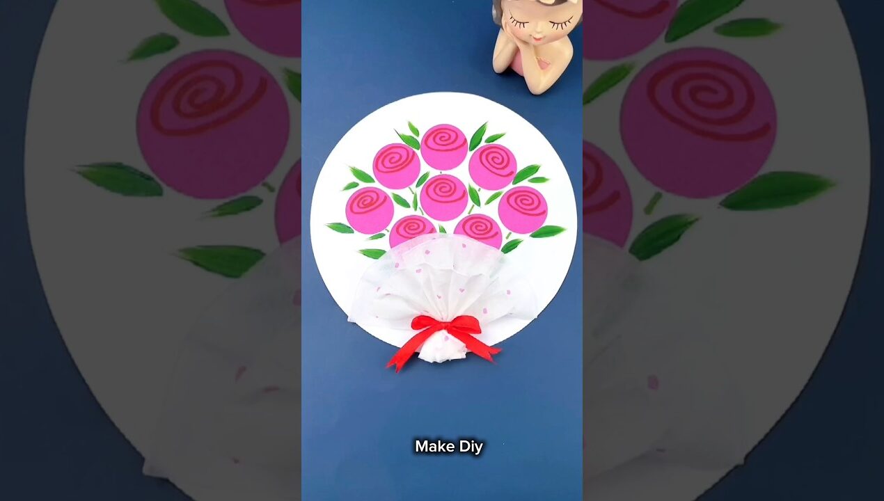 How to Make Easy Paper Rose Bouquet 🌹 | DIY Paper Flower Craft #bestoutofwaste #shorts #viralshorts