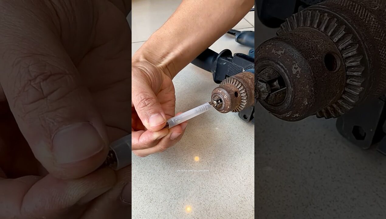 Smart drill trick #tricks #tips #lifehacks #drill #diy #creative #ideas