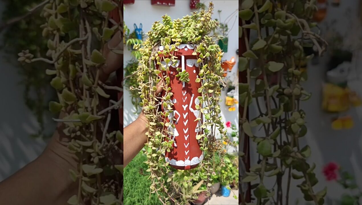 DIY Beautiful Warli Planter from waste RO Filter #diy #craft #upcycling #reuse #planter
