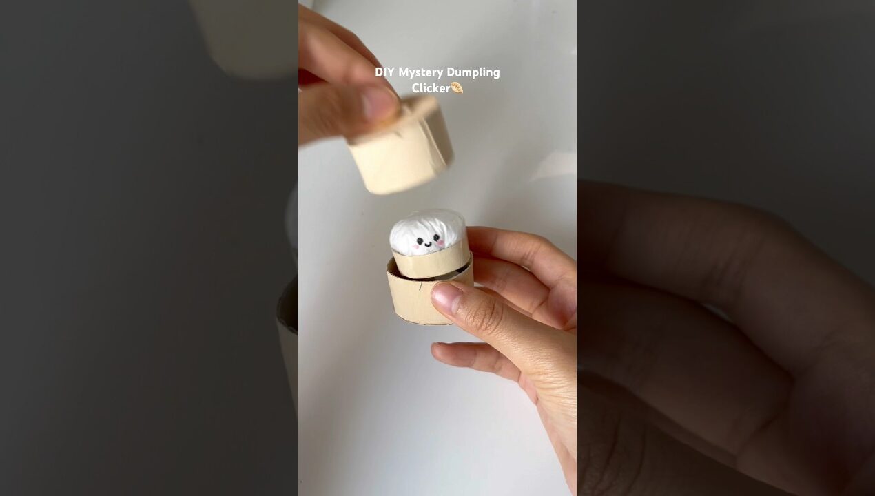 Mystery Dumpling Clicker!!🥟 #diy #squishy #craft #fidget #craftideas #fidgettoys