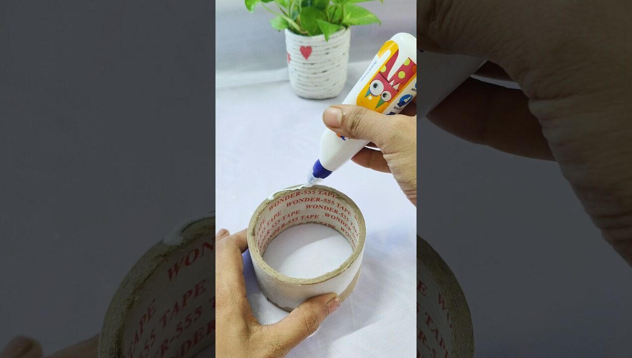 Empty Tape Roll இனிமேல் தூக்கி போடதிங்க 😍 | DIY Ideas from Tape Roll 🍀 | #diy #shorts #craft #art