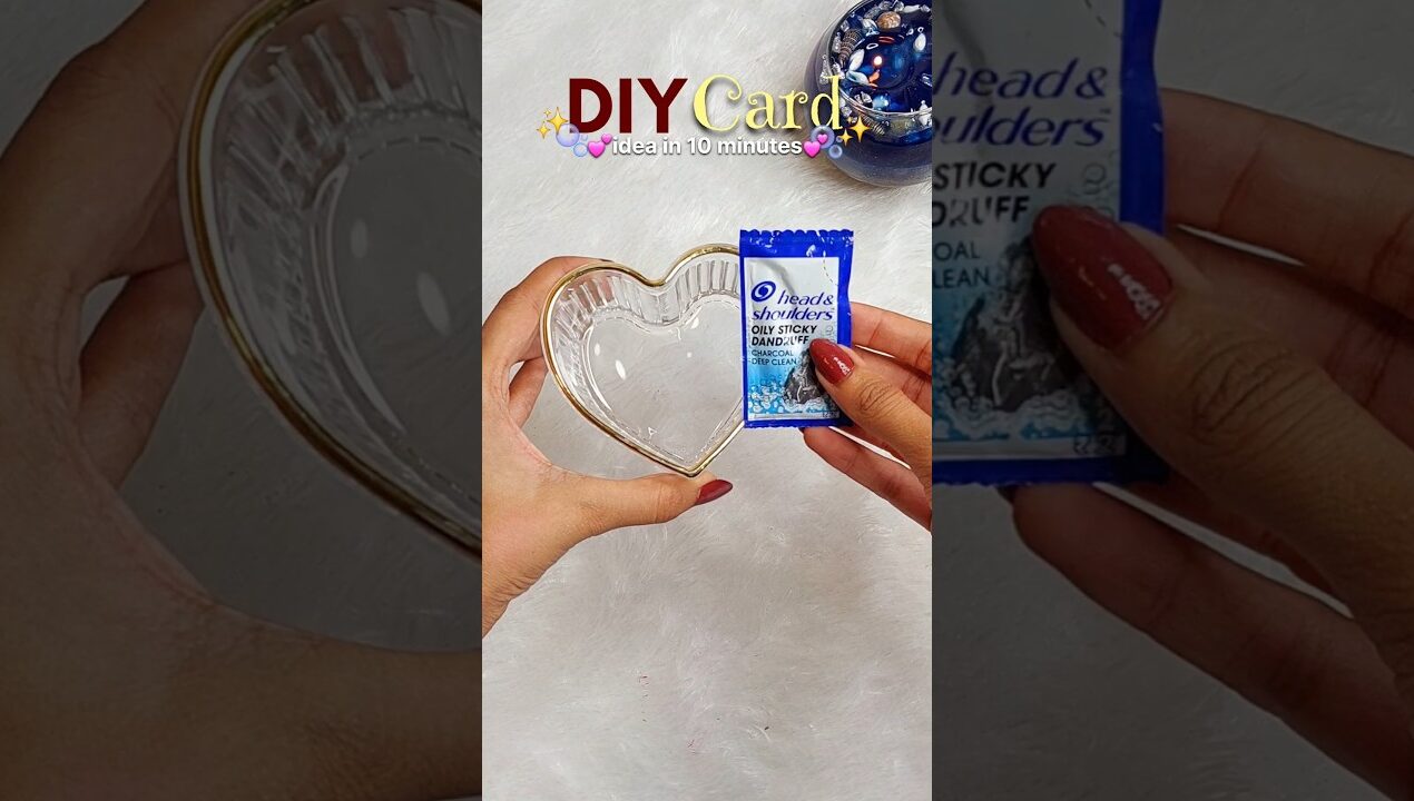 Diy birthday card idea with shampoo😭⭐️ #shorts