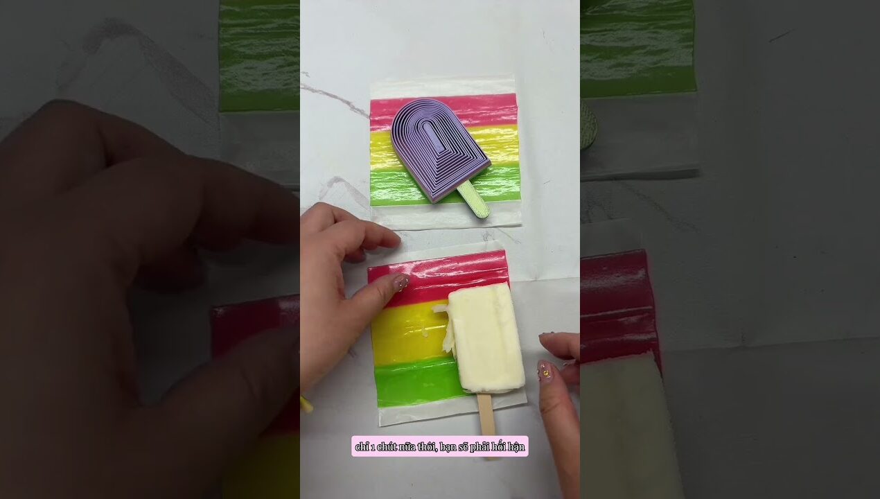 Làm cây kem giòn #diy