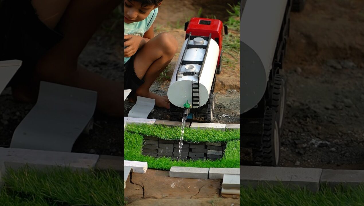 Chhotu Ne Banaya New Swimming Pool || Mini Water Tanker #shorts #toys #diy