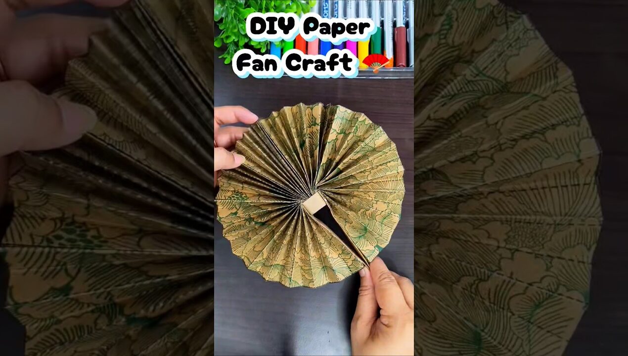 DIY Paper Fan Craft 🪭 | #shorts #diy #papercraft #fan