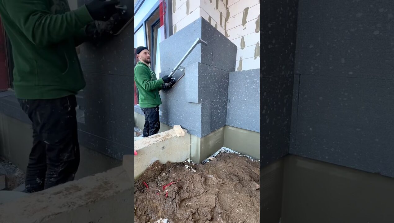 THE BEST WAY TO CUT INSULATION BLOCKS? #handyman #diy #craftsmanship #construction #doityourself