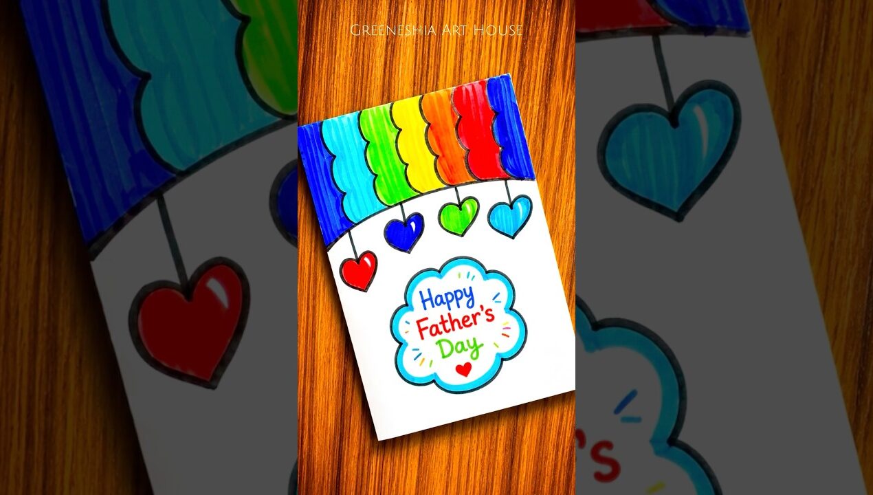 No Glue Cute Father’s Day Card Idea❤️ #shorts #fathersday #shortvideo #diy