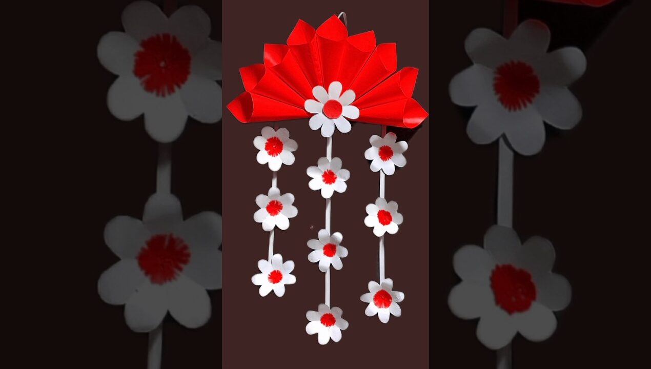 Beautiful Paper Wall Hanging / DIY Wall Hanging Craft #shorts #youtubeshorts #homedecor #craft #diy